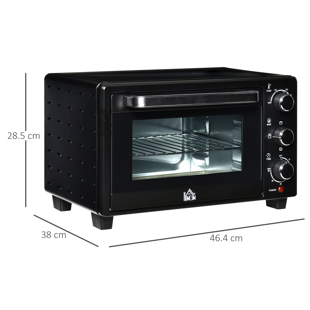 Mini Oven, 21L Grill, Toaster Timer, Baking Tray and Wire Rack, 1400W HOMCOM