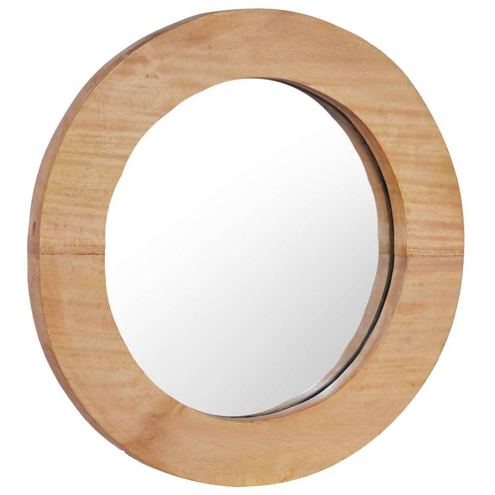 vidaXL Wall Mirror 40 cm Teak Round vidaXL