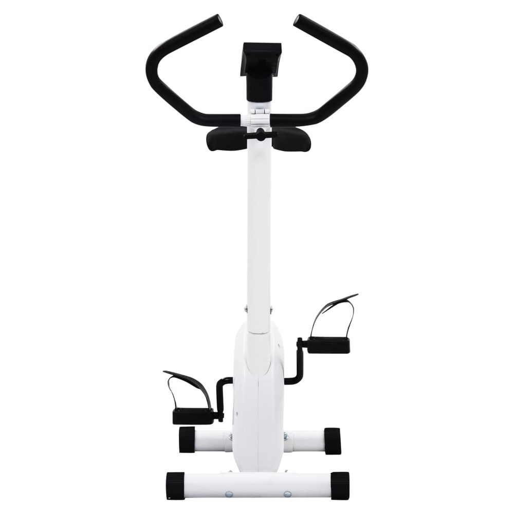 vidaXL Exercise Bike with Belt Resistance White vidaXL