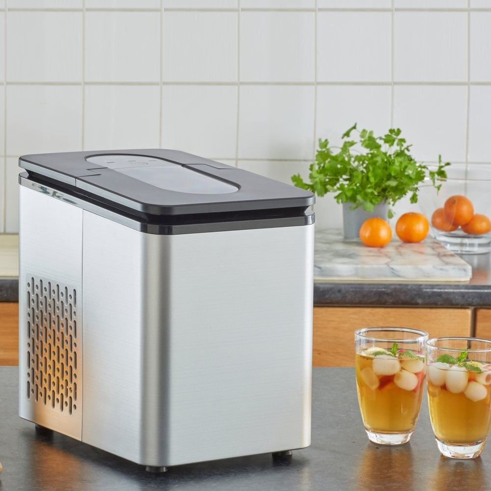 1.7L Electric Ice Cube Maker Machine CHROME Unbranded