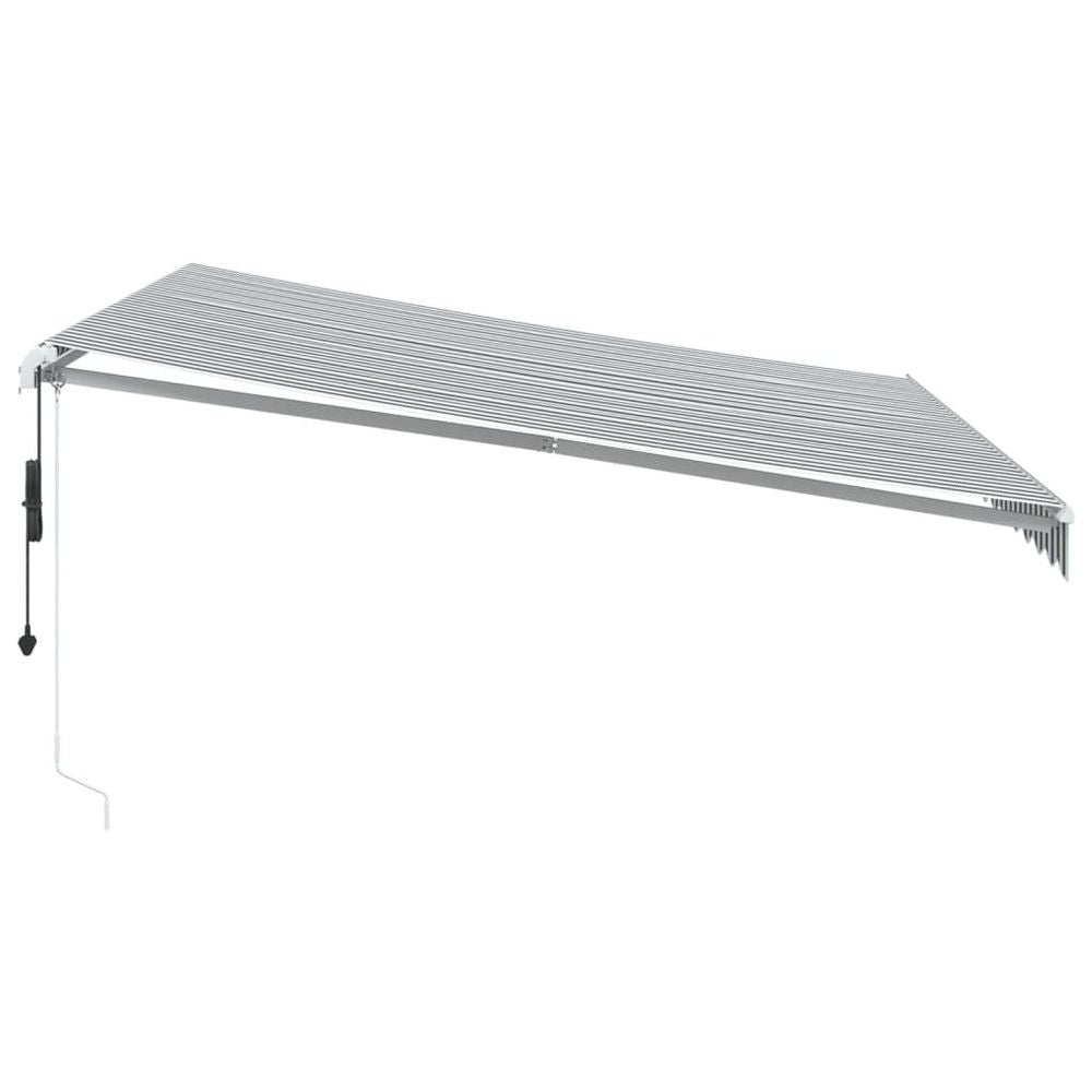 vidaXL Automatic Retractable Awning Anthracite&White 400x300 cm vidaXL