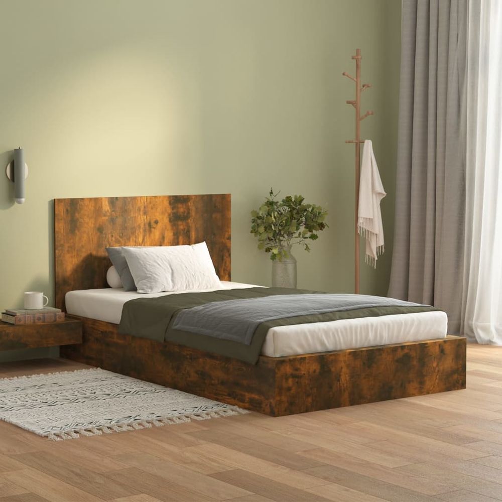 vidaXL Bed Headboard Smoked Oak 120x1.5x80 cm Engineered Wood vidaXL