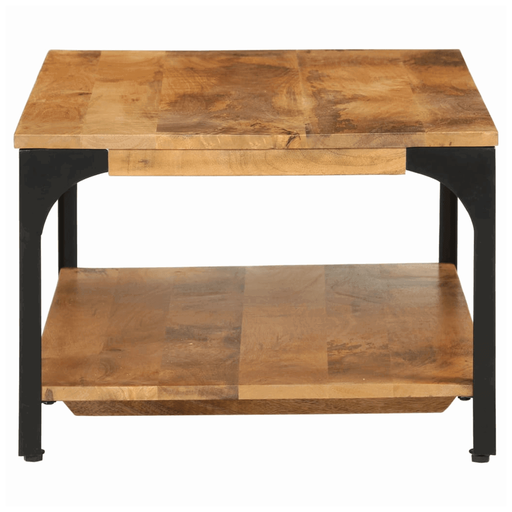 vidaXL 2-Layer Coffee Table 100x55x38 cm Solid Wood Mango and Steel vidaXL