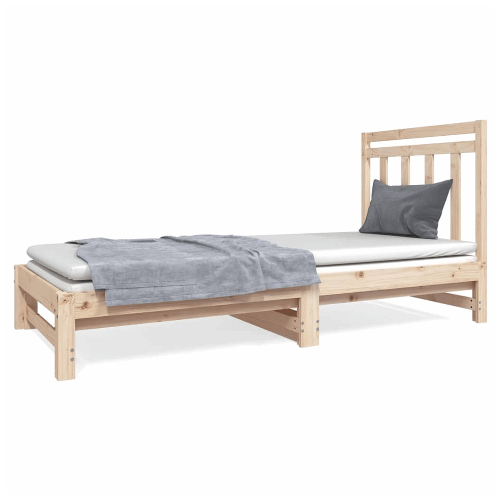 vidaXL Pull-out Day Bed 2x(90x190) cm Solid Wood Pine vidaXL