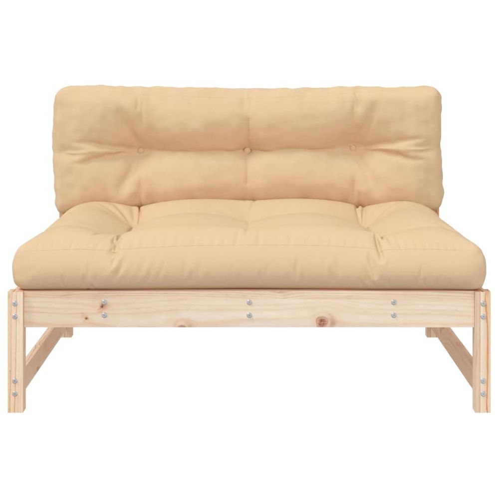 vidaXL Middle Sofa 120x80 cm Solid Wood Pine vidaXL