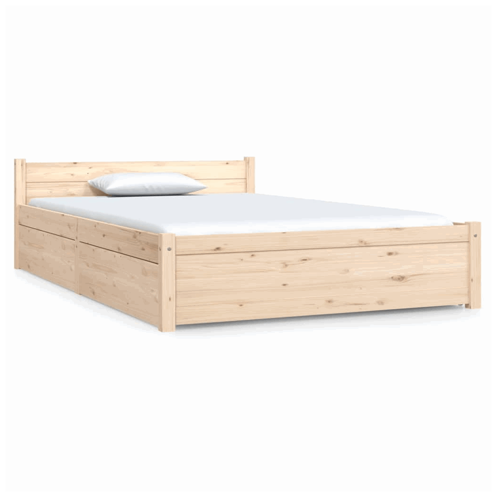 vidaXL Bed Frame with Drawers 120x190 cm Small Double vidaXL