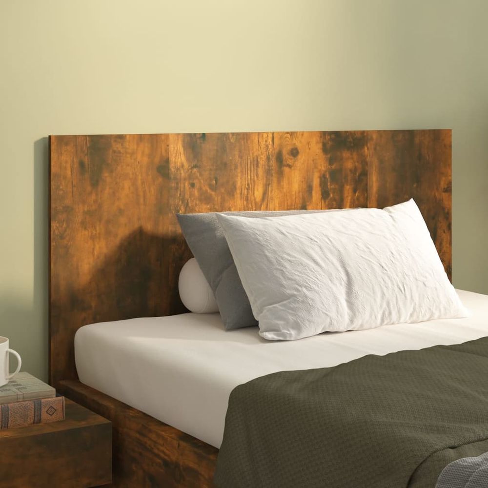 vidaXL Bed Headboard Smoked Oak 120x1.5x80 cm Engineered Wood concrete grey vidaXL