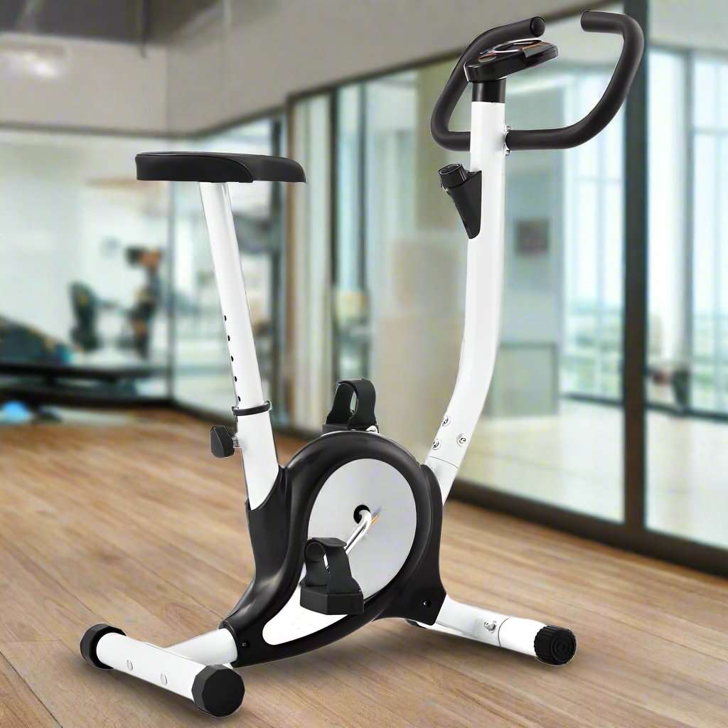 vidaXL Exercise Bike with Belt Resistance Black vidaXL