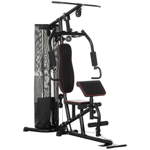 HOMCOM Multi Gym Fitness Equipment Exercise Machine with 45Kg Weight Stack HOMCOM