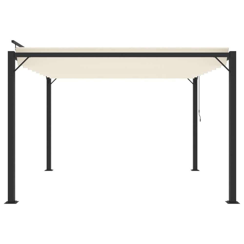 vidaXL Gazebo with Louvered Roof 3x3 m Cream Fabric and Aluminium vidaXL