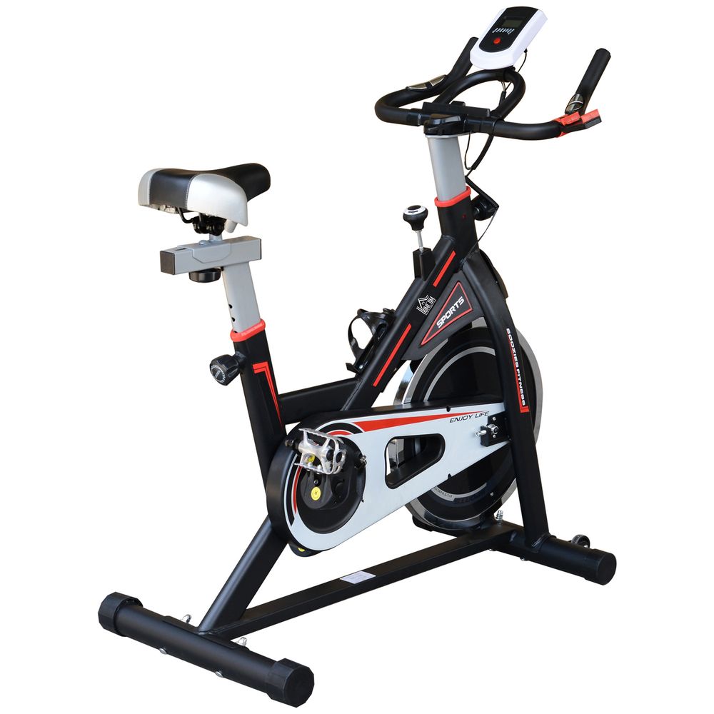 HOMCOM 8kg Flywheel Exercise Racing Bicycle Cardio Adjustable Resistance LCD HOMCOM