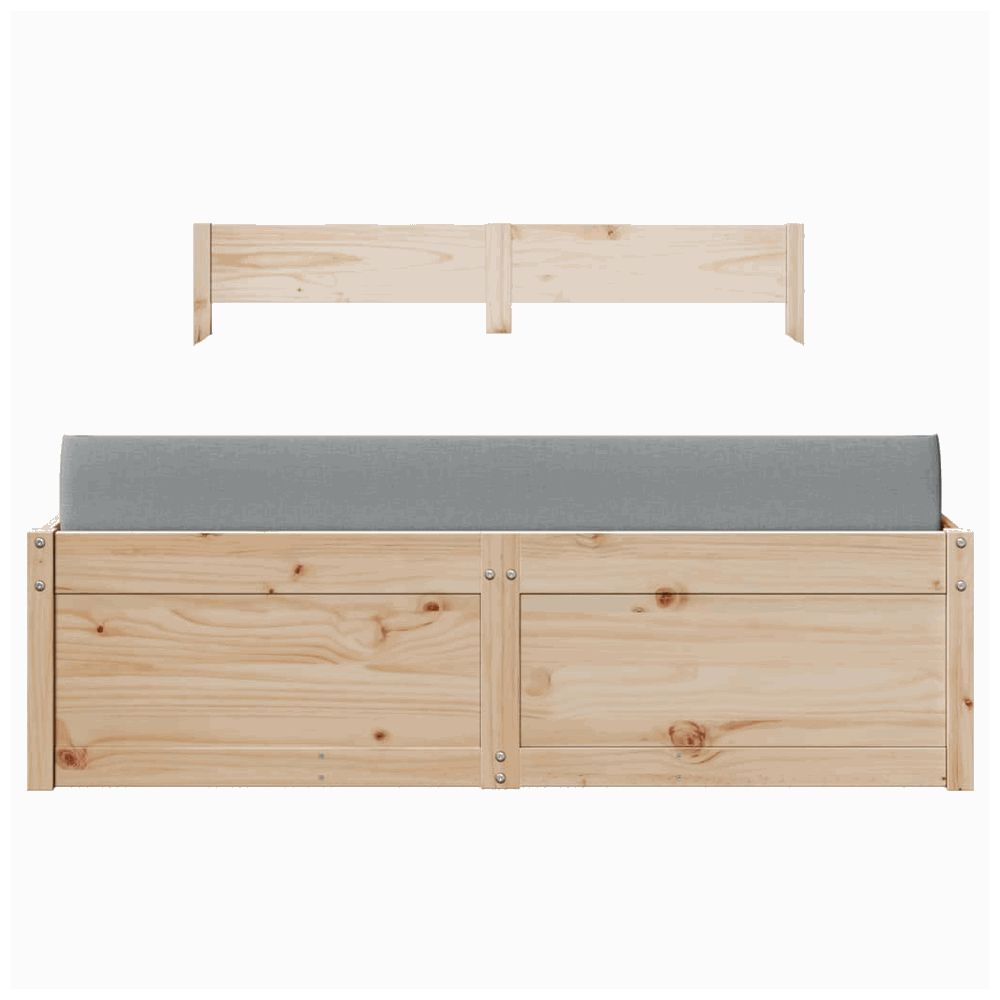 vidaXL Bed with Drawers and Mattress 120x200 cm Solid Wood Pine vidaXL