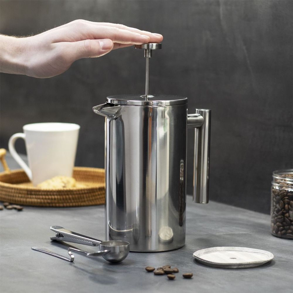 French Press Cafetiere Steel Coffee Maker 1000ml | M&W Maison & White