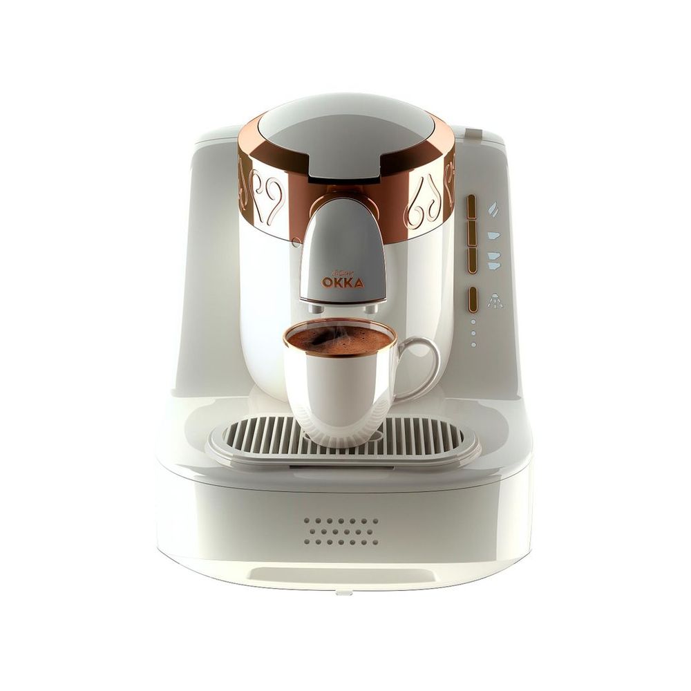 Okka Automatic Turkish Coffee Machine - White/Copper Arzum