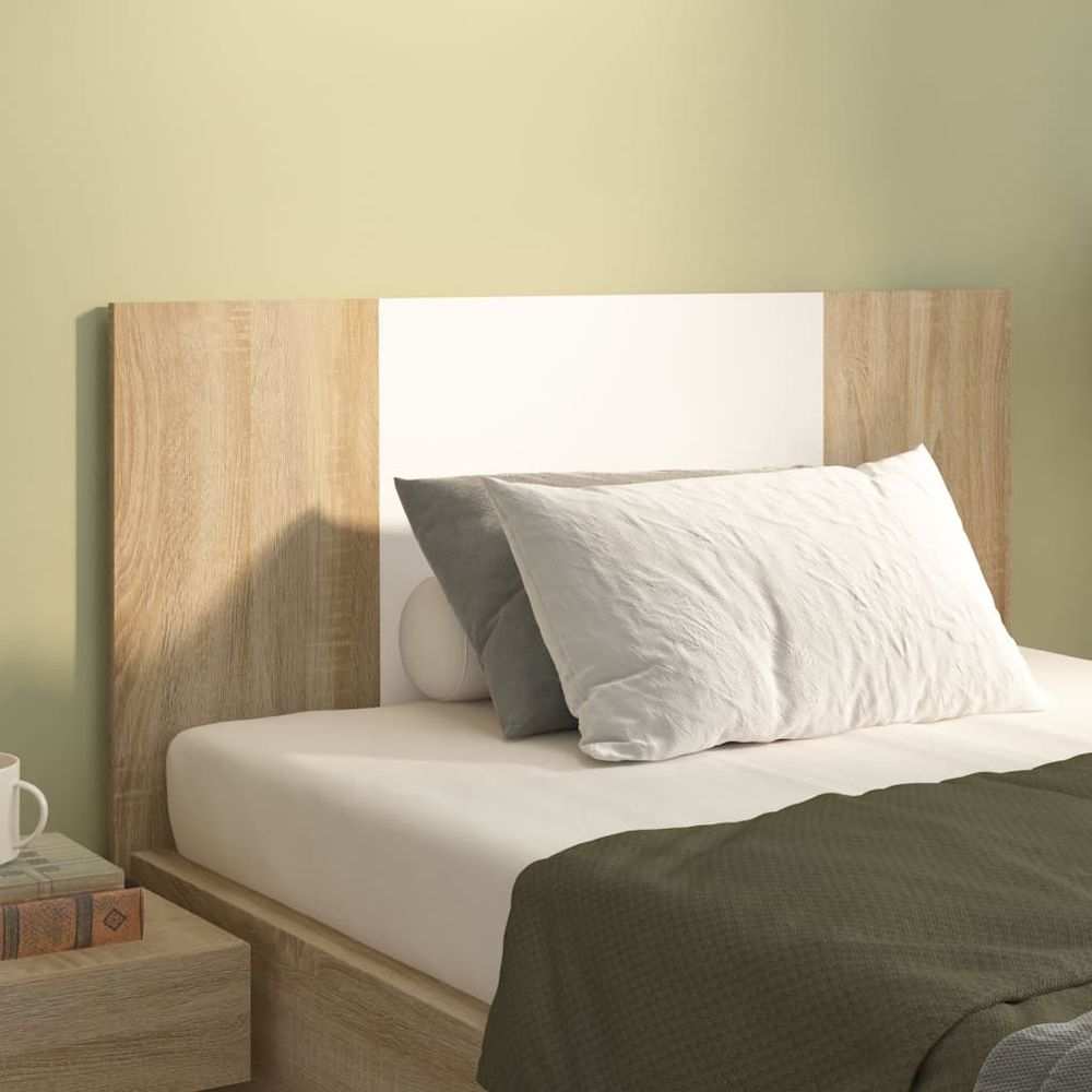 vidaXL Bed Headboard Smoked Oak 120x1.5x80 cm Engineered Wood vidaXL