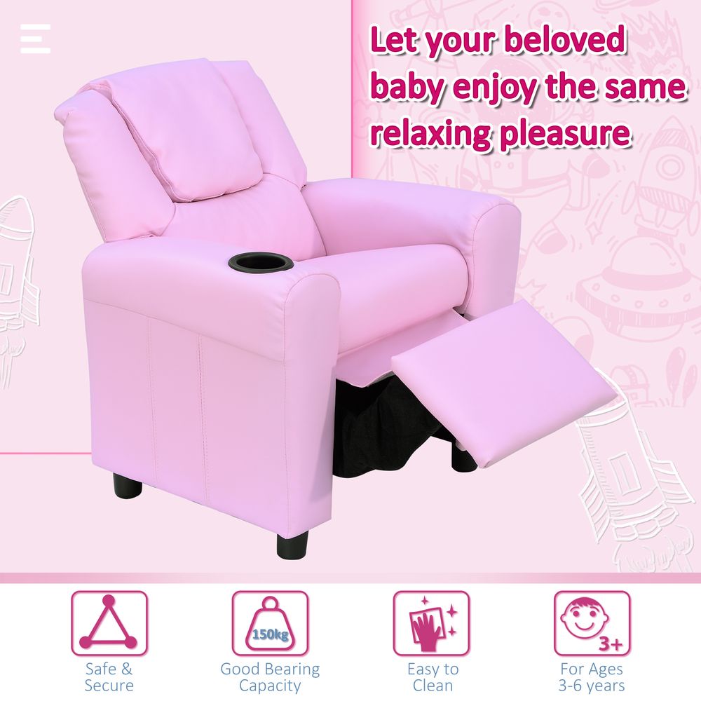 Kids Recliner Armchair Games Chair Children Seat Girls Boys Sofa HOMCOM Unbranded