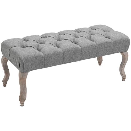 Tufted Upholstered Accent Bench Window Seat Ottoman Bed End Stool Unbranded