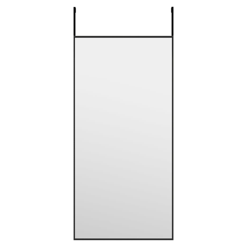 vidaXL Door Mirror Black 30x60 cm Glass and Aluminium vidaXL