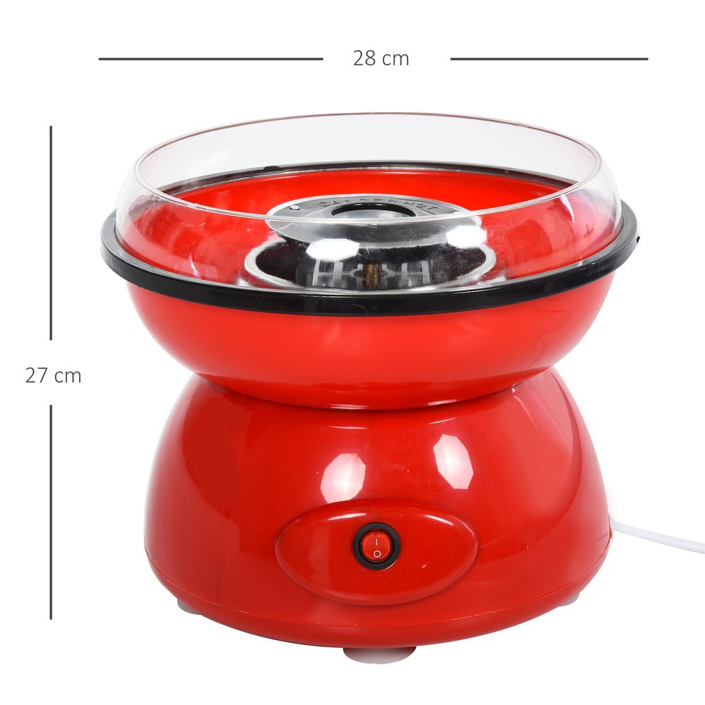 450W Non-Stick Stainless Steel Candyfloss Machine Red HOMCOM