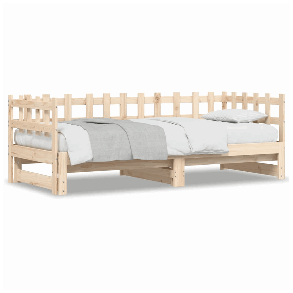 vidaXL Pull-out Day Bed 2x(80x200) cm Solid Wood Pine vidaXL