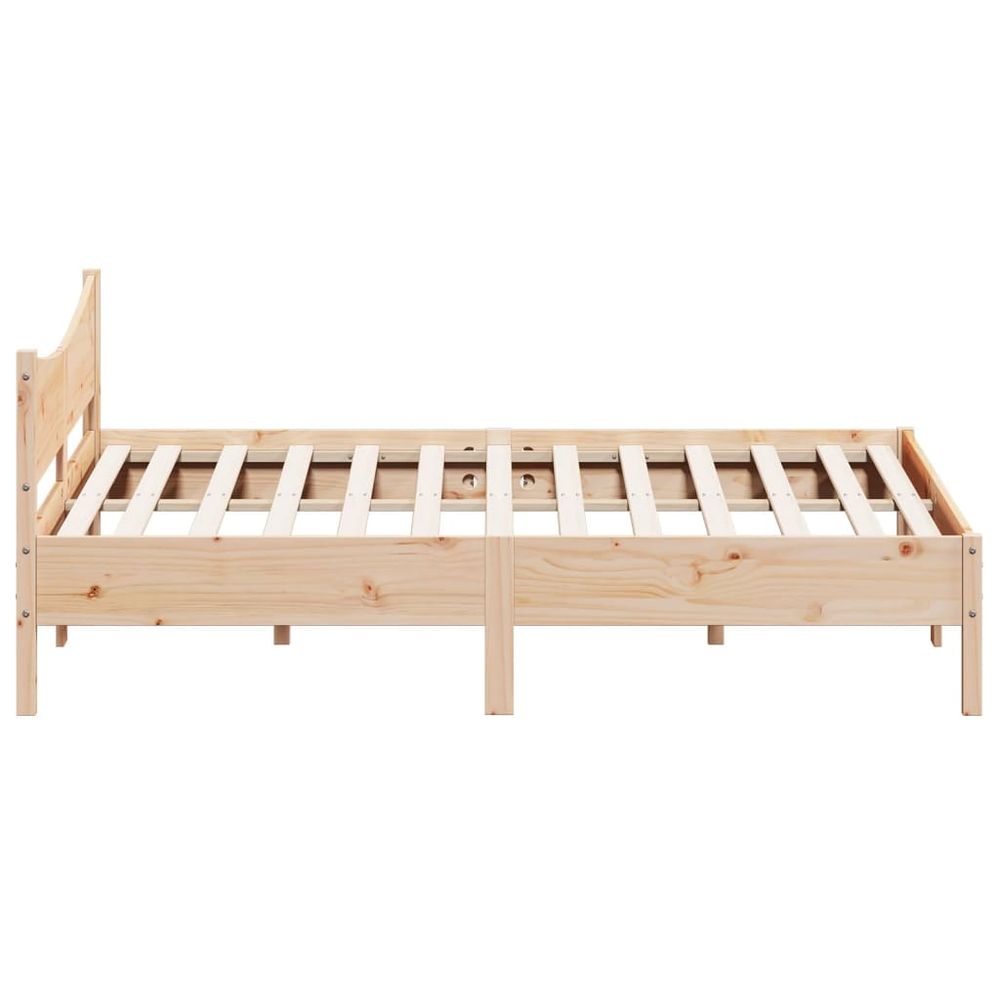 vidaXL Bed Frame with Headboard 200x200 cm Solid Wood Pine vidaXL