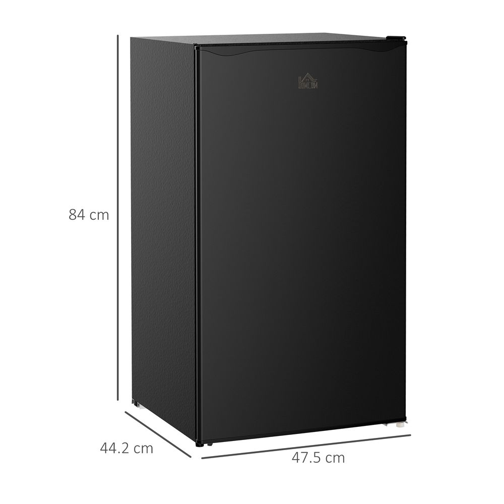 91L Freestanding Under Counter Fridge with Chiller Box Reversible Door Black HOMCOM