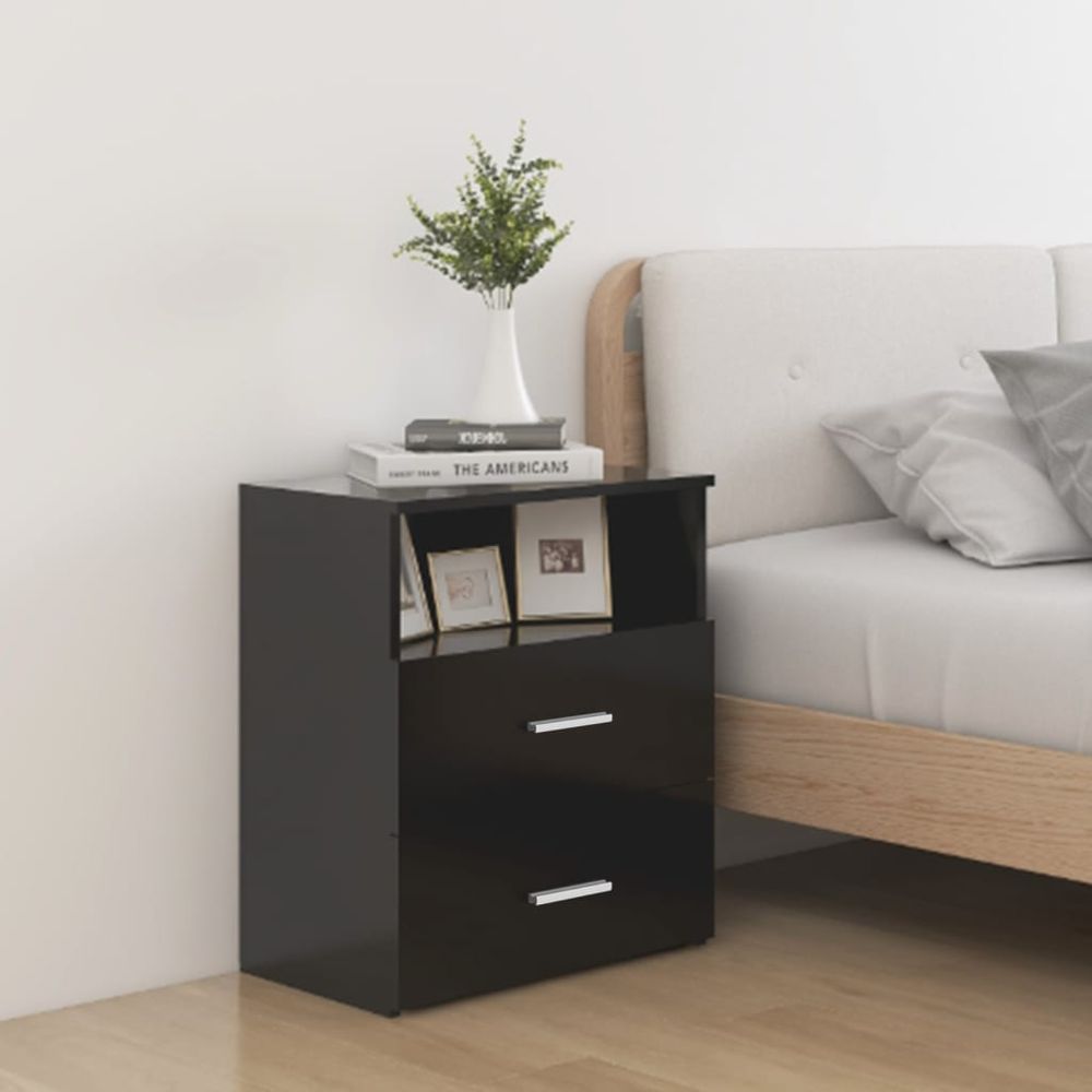 vidaXL Bed Cabinet Smoked Oak 50x32x60 cm vidaXL