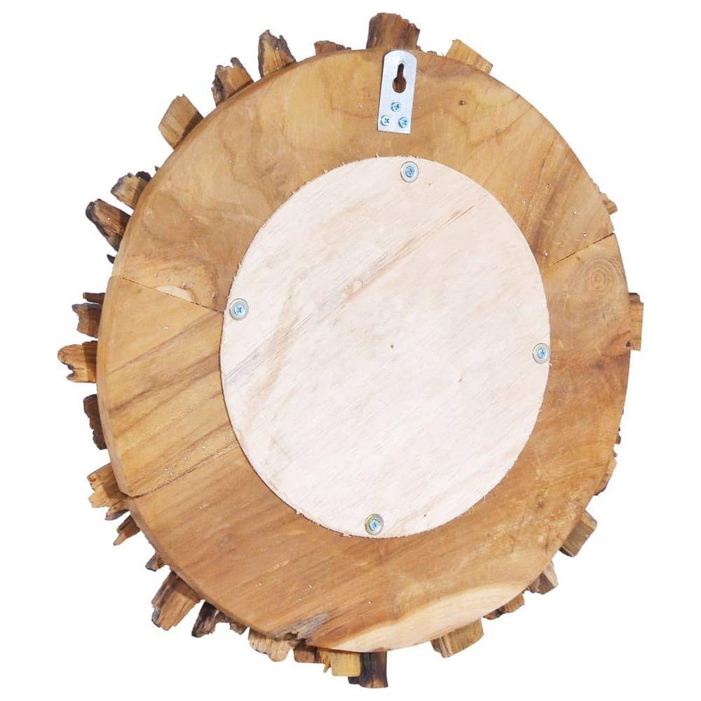 vidaXL Wall Mirror 40 cm Teak Round vidaXL