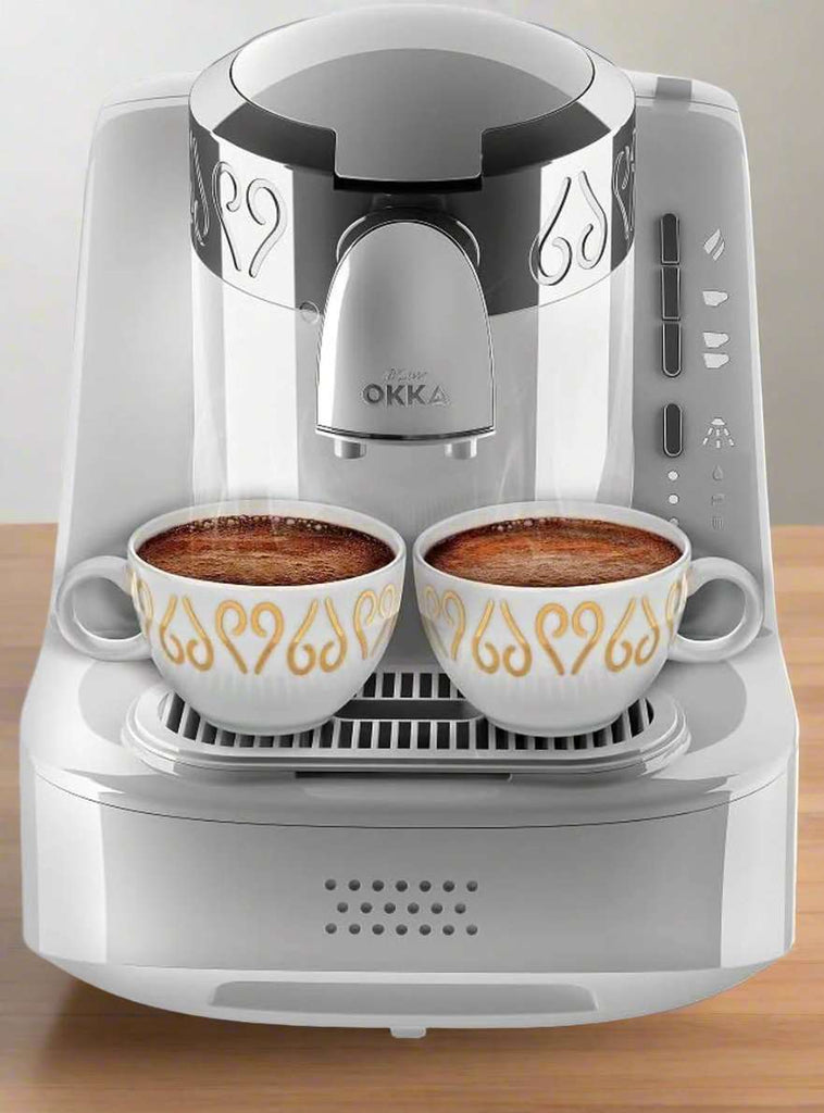 Okka Automatic Turkish Coffee Machine - White/Chrome Arzum