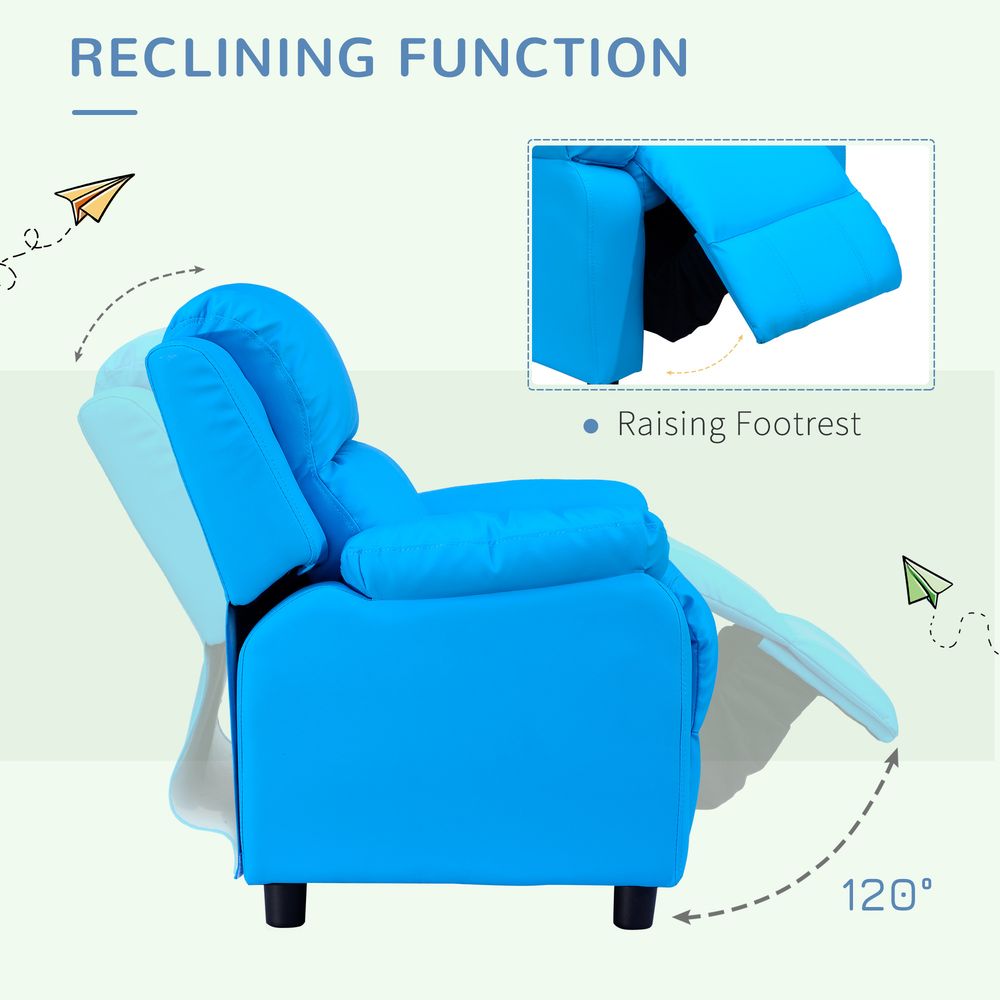 Kids Recliner Armchair Game Chair Sofa Children Seat In PU Leather HOMCOM