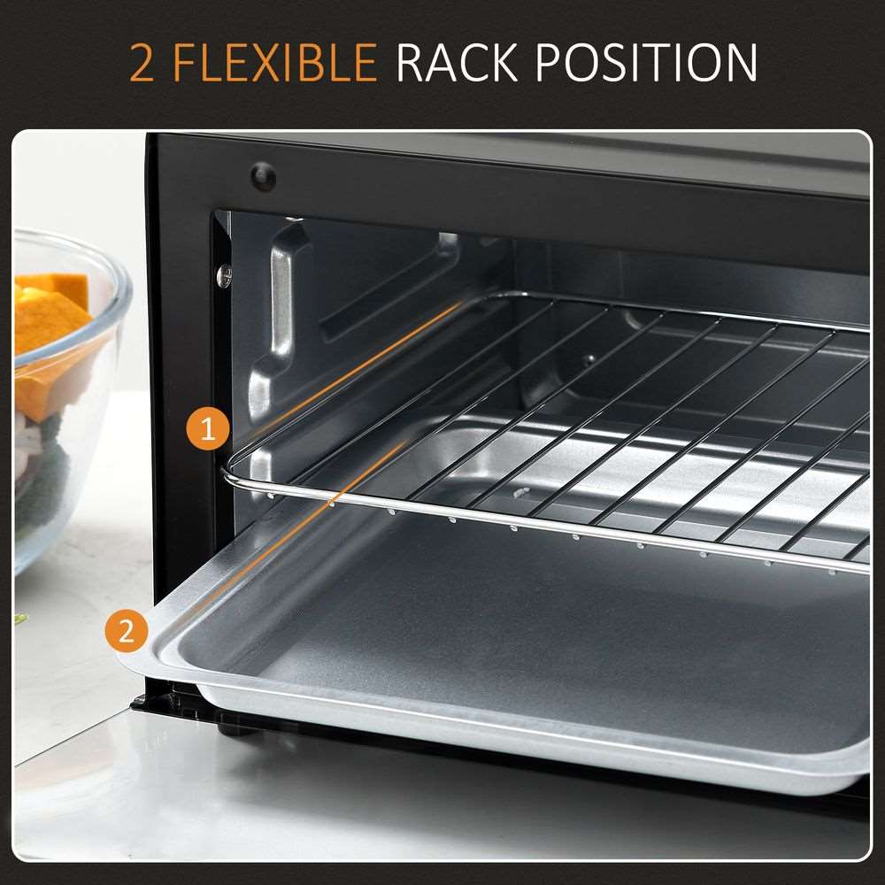 Mini Oven, 9L Countertop Electric Grill, Toaster Oven 750W HOMCOM