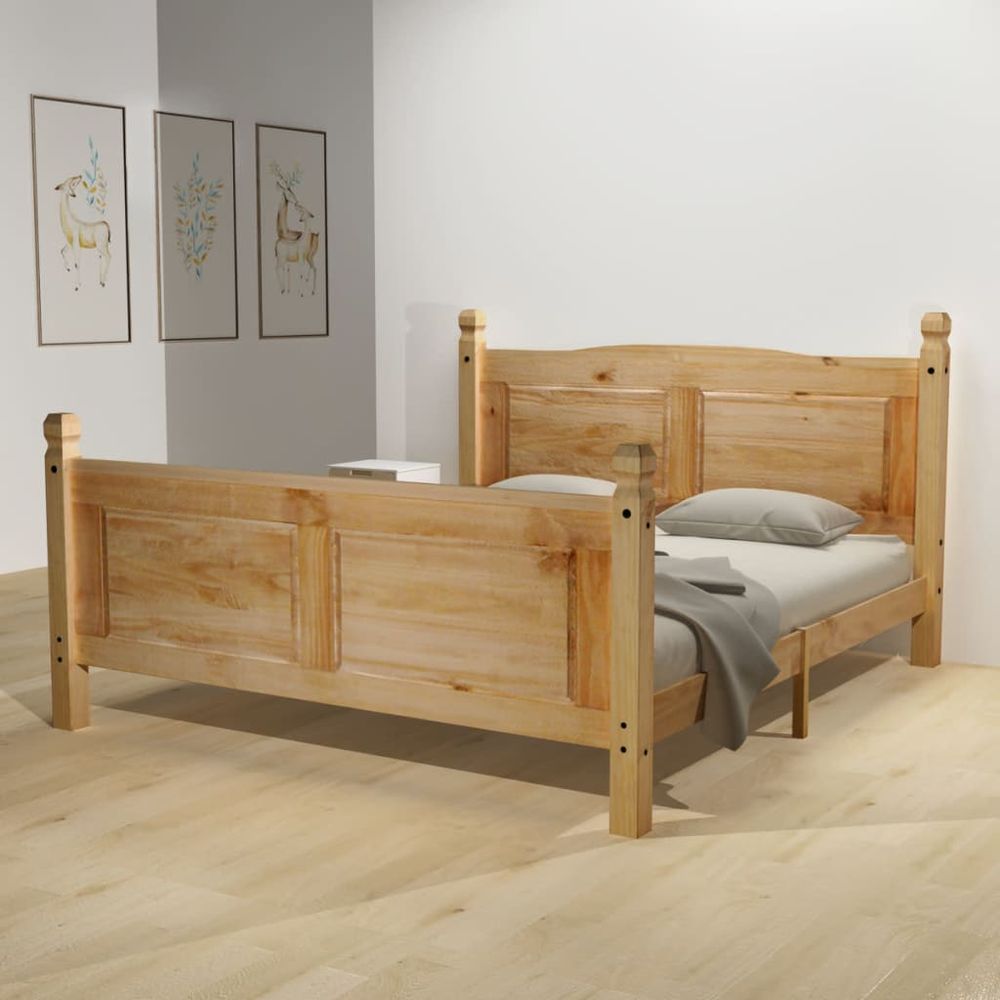 vidaXL Bed Frame Mexican Pine Corona Range 160x200 cm vidaXL