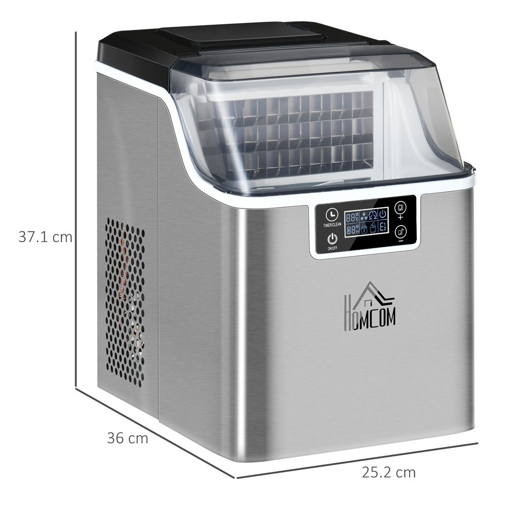 Ice Maker Machine Counter Top Ice Cube Maker for Home 20kg in 24 Hrs HOMCOM Unbranded