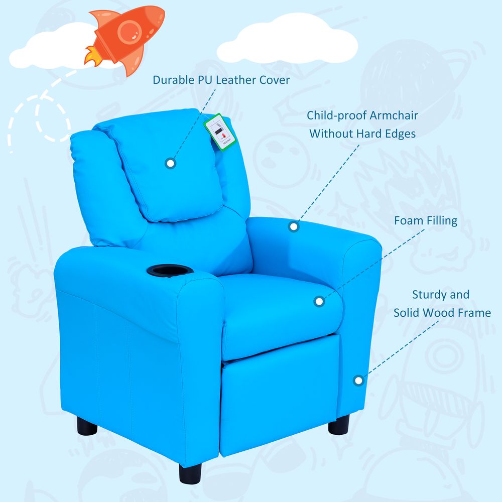 Kids Recliner Armchair Games Chair Children Seat Girls Boys Sofa HOMCOM Unbranded