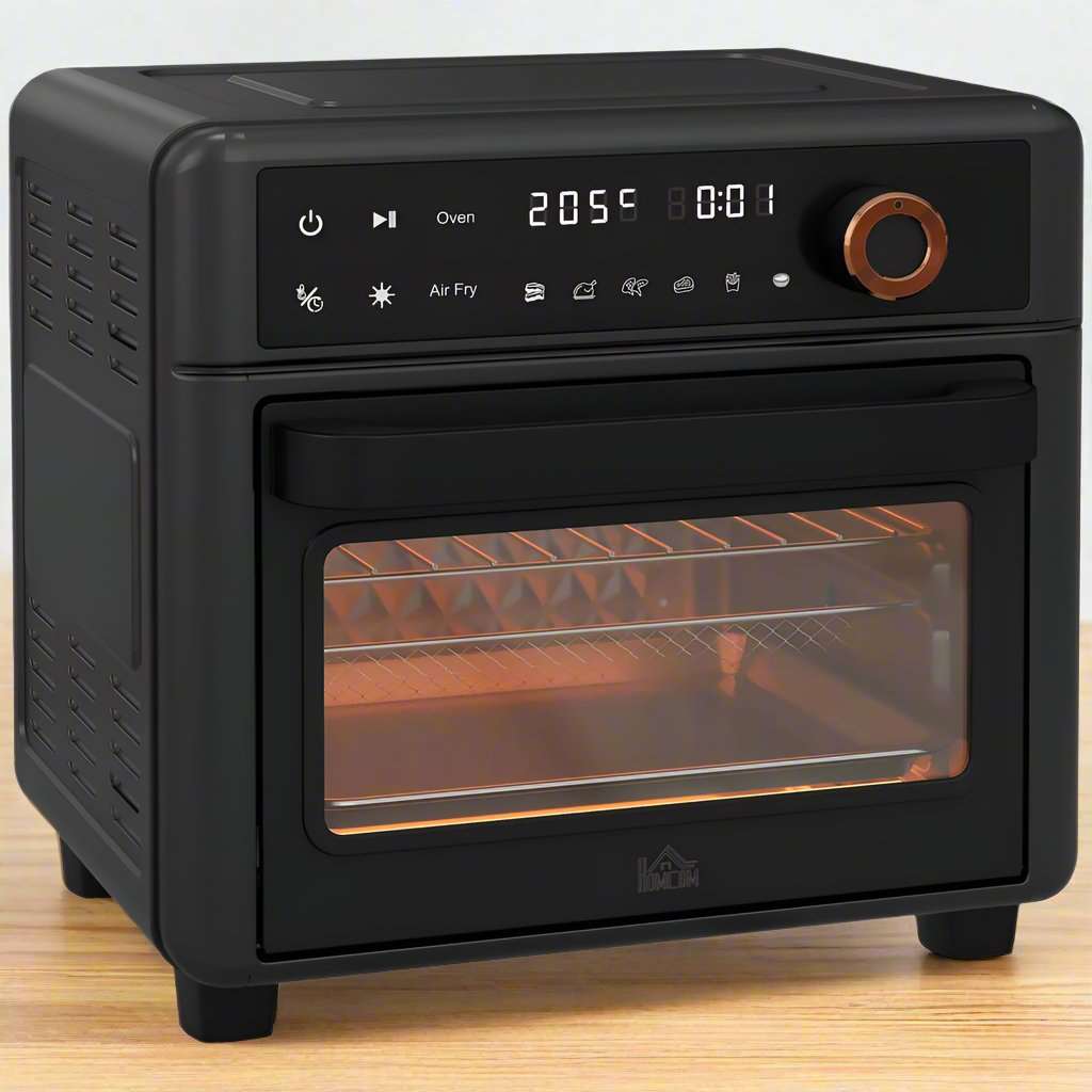 HOMCOM Air Fryer Oven 13L Mini Oven Countertop Convection Oven 1200W Black HOMCOM