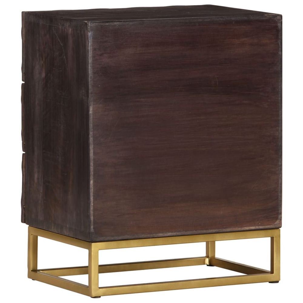 vidaXL Bed Cabinet Black 40x30x50 cm Solid Mango Wood vidaXL