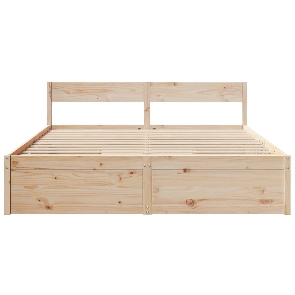 vidaXL Bed Frame with Drawers 180x200 cm Super King Solid Wood Pine vidaXL