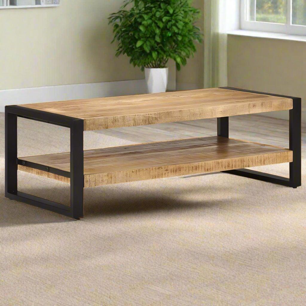 vidaXL Coffee Table 120x55x40 cm Solid Wood Mango vidaXL