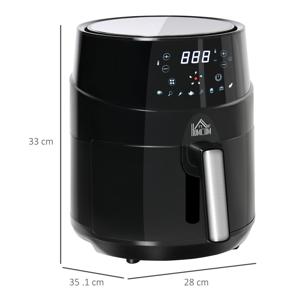 Air Fryer 1500W 4.5L with Digital Display Timer for Low Fat Cooking HOMCOM