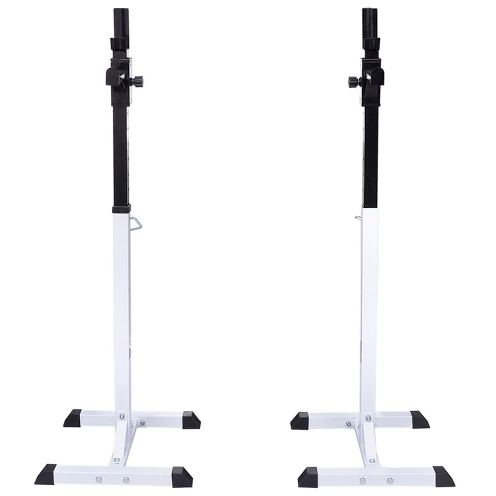 Barbell Squat Rack with Barbell and Dumbbell Set 30.5 kg vidaXL