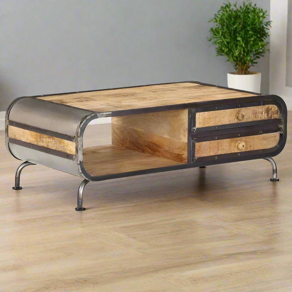 vidaXL Coffee Table 100x50x35 cm Solid Mango Wood vidaXL