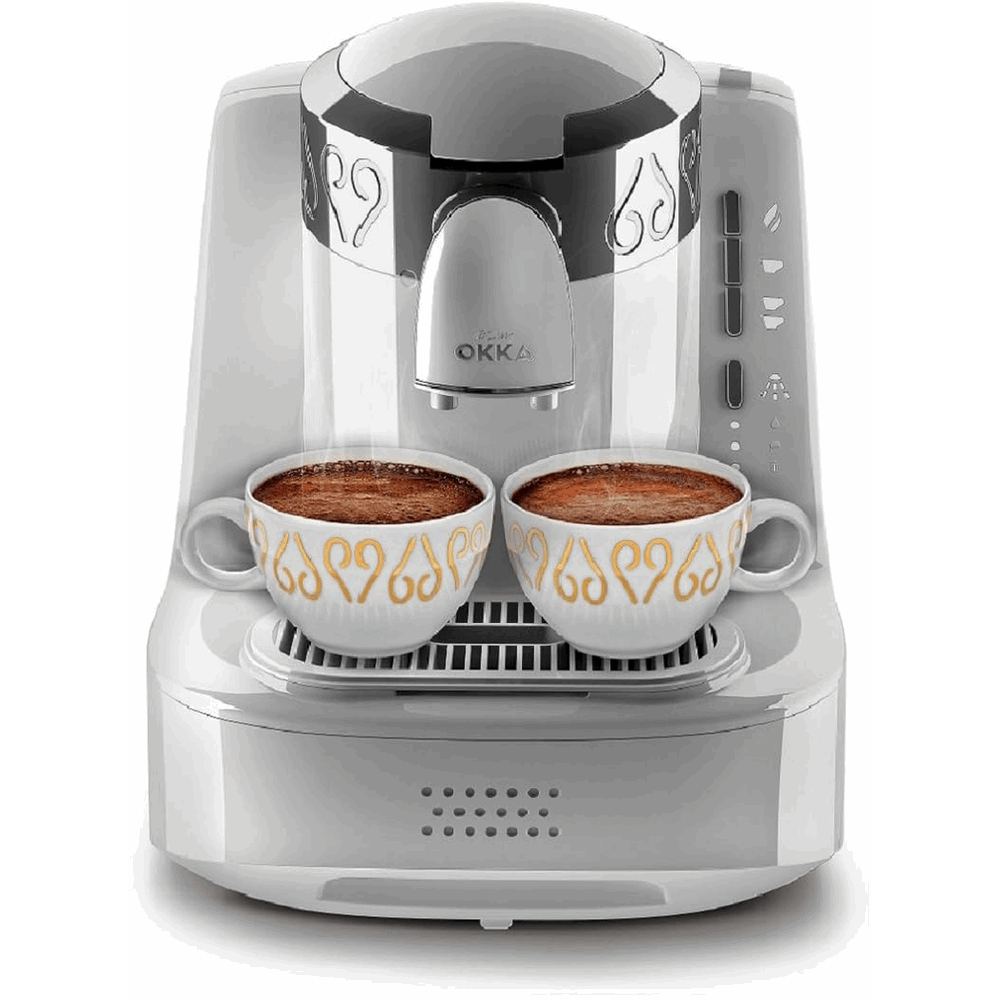 Okka Automatic Turkish Coffee Machine - White/Chrome Arzum