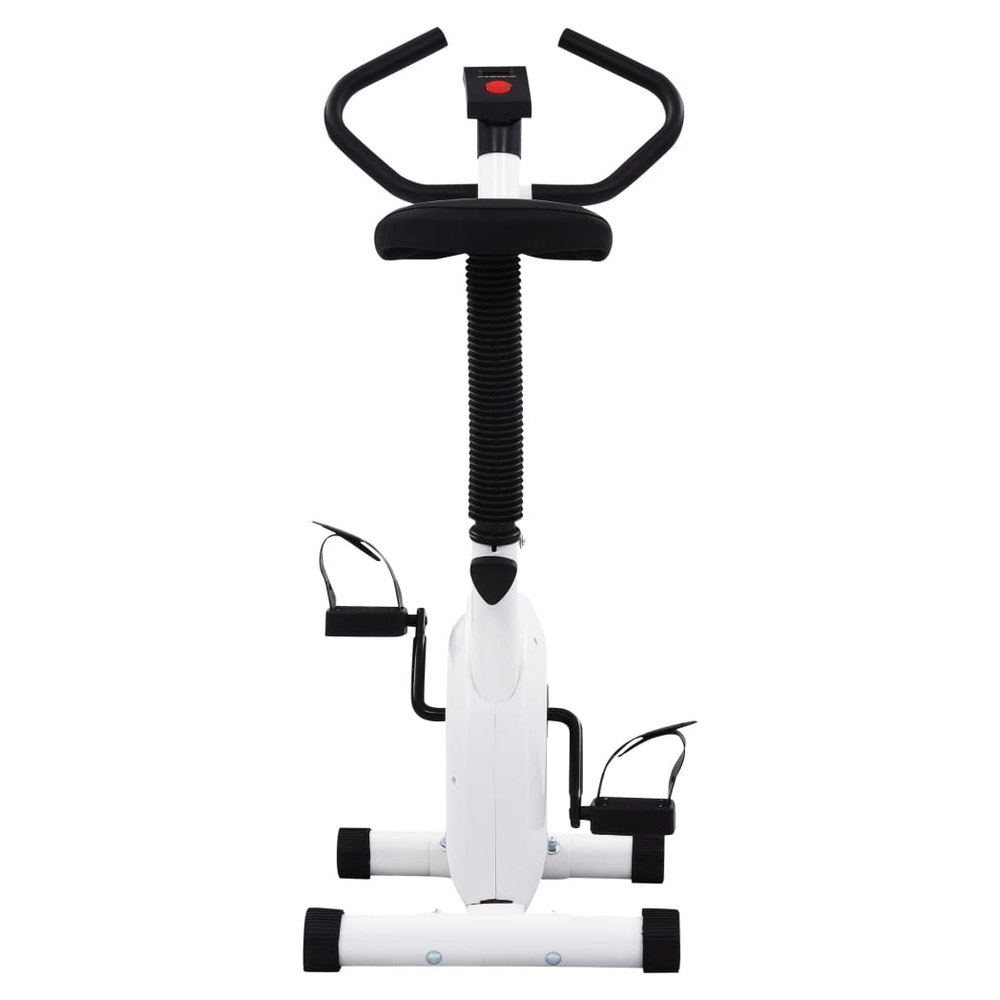 vidaXL Exercise Bike with Belt Resistance White vidaXL