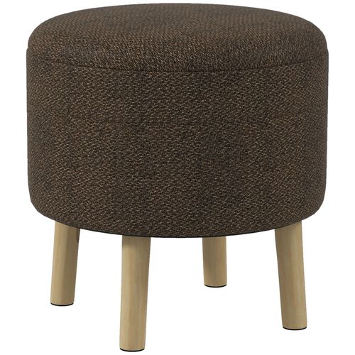 HOMCOM Storage Ottoman, Round Stool Chair with Cushioned Top, Hidden Space HOMCOM