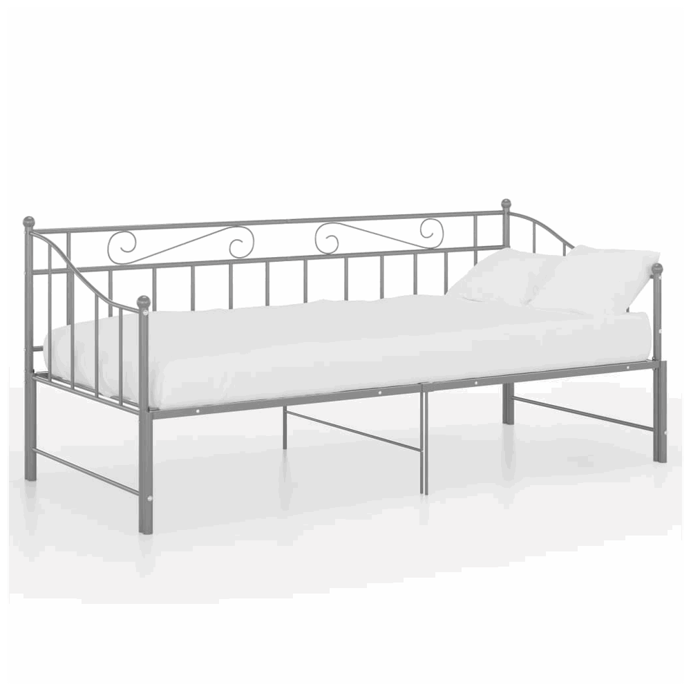 vidaXL Pull-out Sofa Bed Frame Black Metal 90x200 cm vidaXL