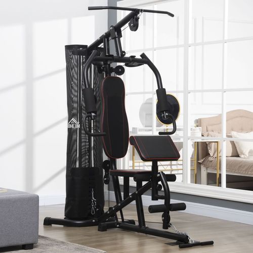 HOMCOM Multi Gym Fitness Equipment Exercise Machine with 45Kg Weight Stack HOMCOM