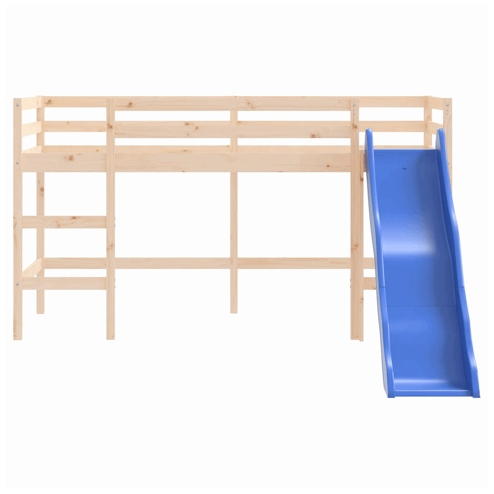 vidaXL Kids' Loft Bed with Slide 80x200 cm Solid Wood Pine vidaXL