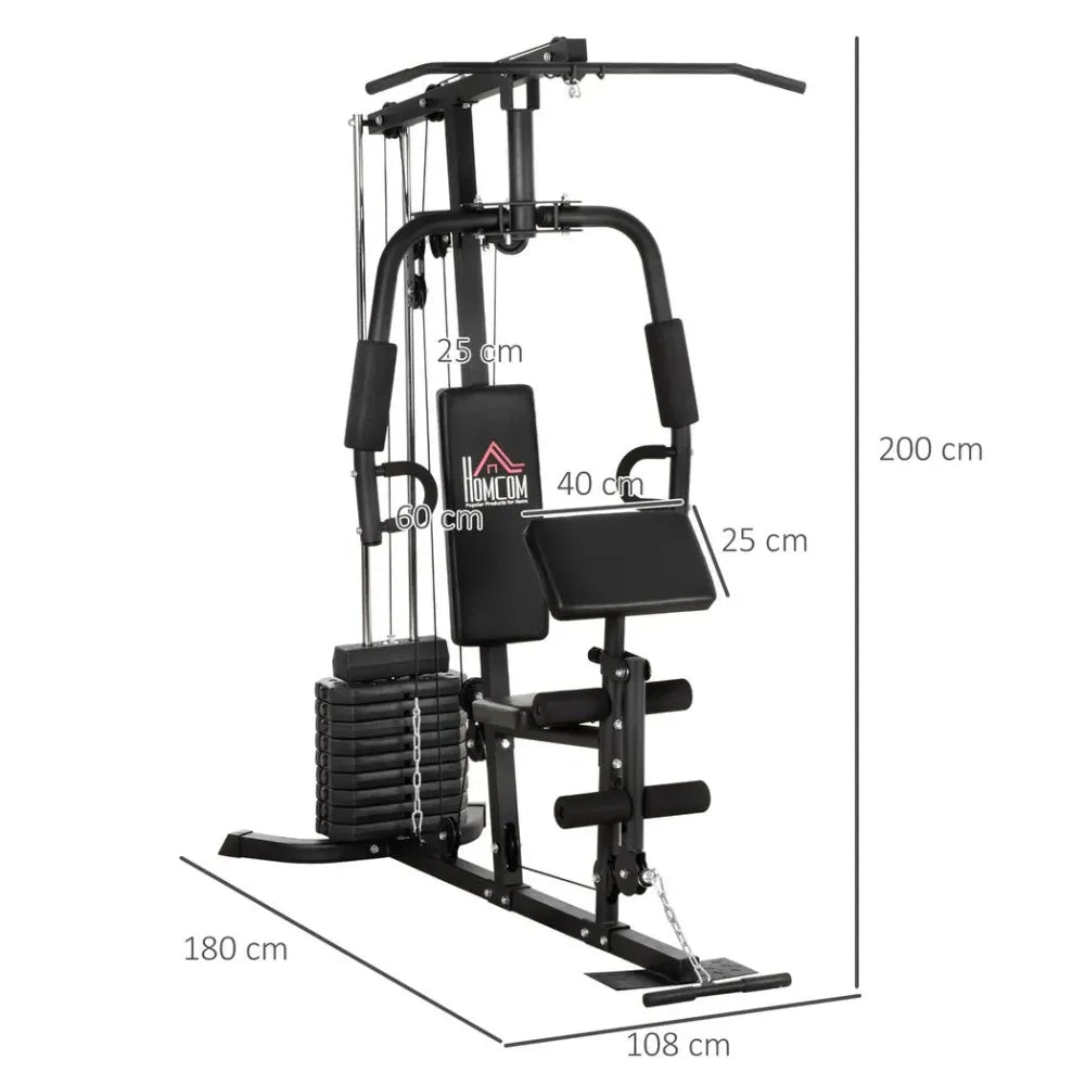 Multifunction Home Gym Machine with 45kg Weight Stack, for Full Body Workout Unbranded