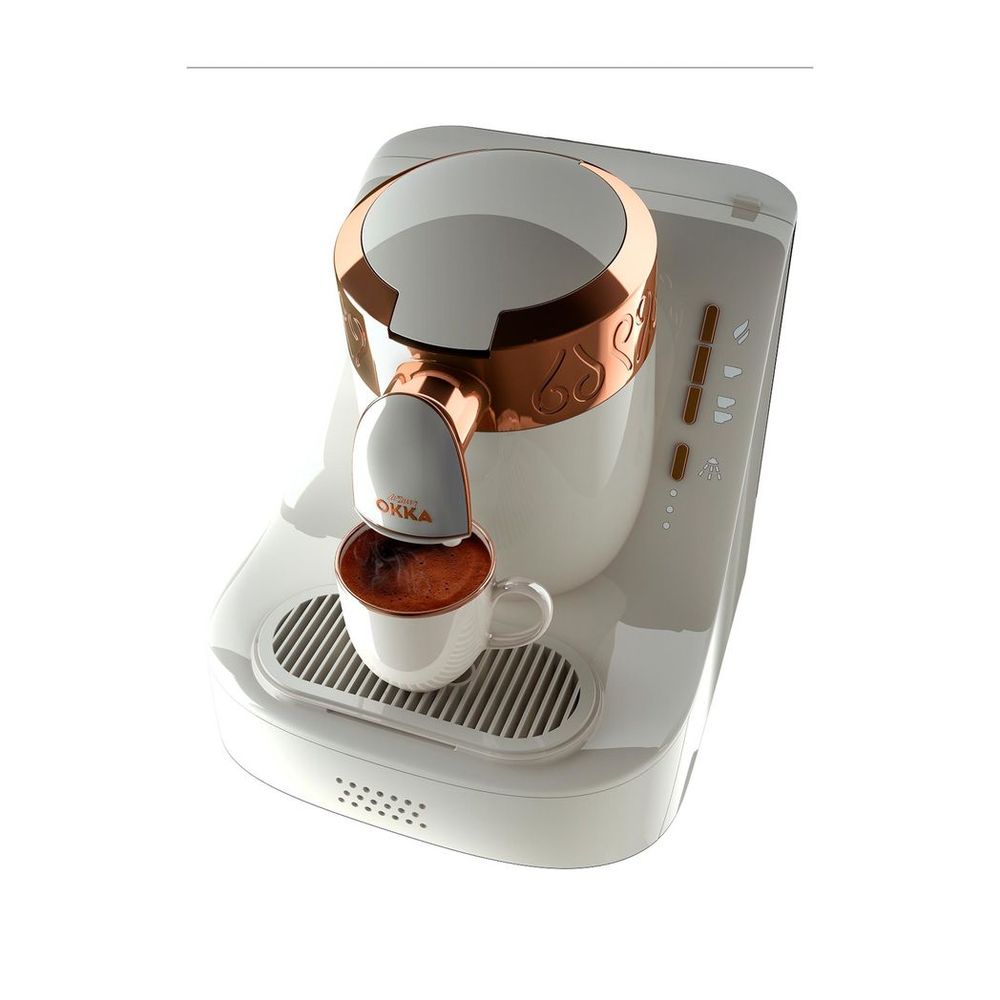 Okka Automatic Turkish Coffee Machine - White/Copper Arzum