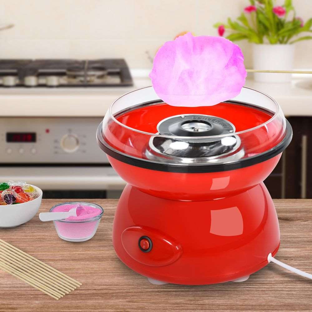 450W Non-Stick Stainless Steel Candyfloss Machine Red HOMCOM